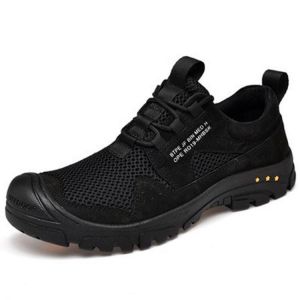 נעלולי פלא נעלי גברים Men Breathable Mesh Anti-Collision Toe Outdoor Hiking Sports Sneakers