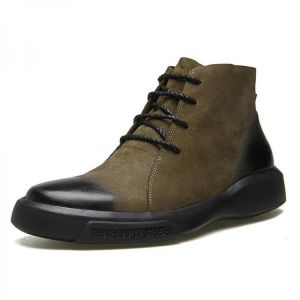 נעלולי פלא נעלי גברים Men Special Vintage Stylish Leather Ankle Boots
