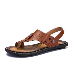 נעלולי פלא נעלי גברים Men Comfortable Breathable Two Way Wear Clip Toe Slippers Sandals Beach Shoes