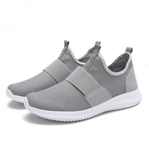 נעלולי פלא נעלי גברים Men Breathable Mesh Hook&amp;Loop Running Sports Sneakers