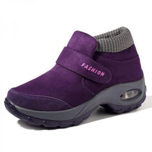 נעלולי פלא נעלי נשים Large Size Women Casual Comfortable Hook Loop Sneakers