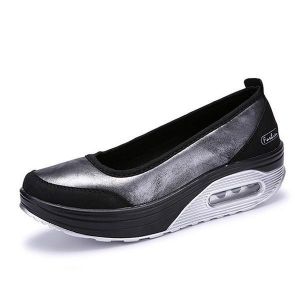 נעלולי פלא נעלי נשים Casual Rocker Sole Shoes Outdoor Sport Slip On Flats