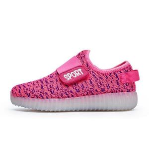 נעלולי פלא נעלי ילדים Kids USB LED Luminous Light Weight Sneakers Light up Shoes Colorful Flash Shoes