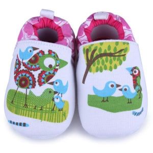 נעלולי פלא נעלי תינוקות Baby Cartoon Bird Prewalker Shoes Infant Soft Learning Footwear