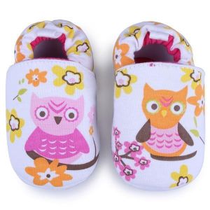 נעלולי פלא נעלי תינוקות Baby Cartoon Owl Prewalker Shoes Infant Soft Learning  Footwear