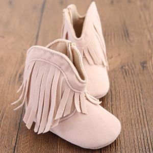 נעלולי פלא נעלי תינוקות Tassel Design Crib Shoes Baby Boy Girl Winter Shoes Infant Newborn Toddler Soft Sole Boots