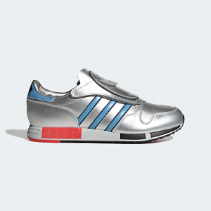 adidas Originals Micropacer Slip-on Shoes in Silver and Blue