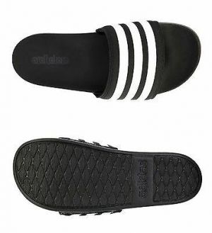 NEW Adidas Slippers Adiletee CF Supercloud M Beach Shoes Black Slip GYM AQ4935