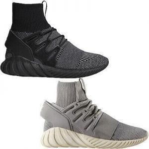 adidas Originals Mens Tubular Doom Primeknit Ankle Sock Trainers - Black - 12.5