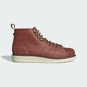 adidas Originals Mens Superstar Leather iconic boots brown