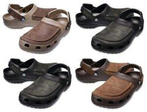 Mens Crocs Yukon Vista Clogs Mocasin Touch Leather Summer Shoes Slip Ons Sandals