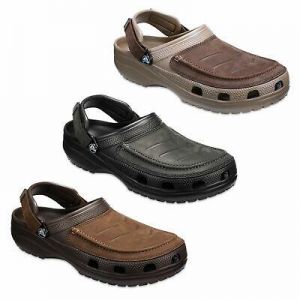 Crocs Yukon Vista Clogs Leather Walking Adjustable Comfort Mens Sandals Shoes