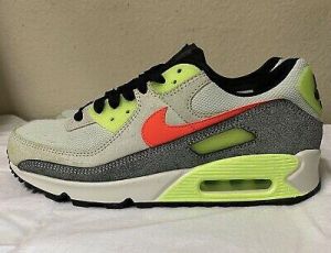 Nike Air Max 90 N7 Grey Volt Crimson Mens Sz 8 Running Shoes CV0264-001 NEW!!!