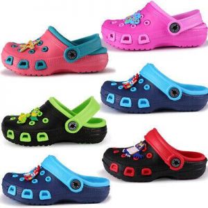Garden Clogs Shoes For Boys Kids Toddler Slip-On Casual Two-tone Slipper Sandals