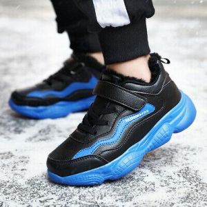 נעלולי פלא נעלי ילדים Kids Winter Shoes Fur Lined Sneakers Lightweight Running Sport Shoes for Boys