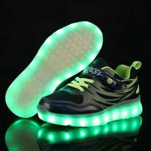 Glowing Sneakers LED Light Shoes Boys Girls USB Luminous Mesh Shoes Children