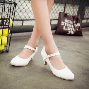 Women&#039;s Semi-Round Toes Chunky Buckle Sandals Work Causal Elegant Causal Heels