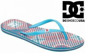 DC SHOES WOMENS SPRAY GRAFFIK FLIP FLOPS BLUE PINK WHITE TQW beach holiday new