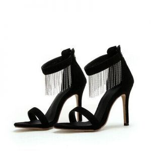 נעלולי פלא נעלי בית וסנדלים Cocktail Pumps Womens Sandals High Heels Shoes Zip Open Toe Summer Party