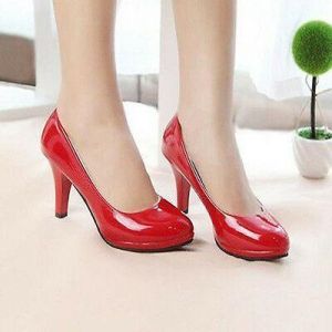 2019 Fashion Women&#039;s Low Heel Shoes Pointed Toe Pump Comfort Patent