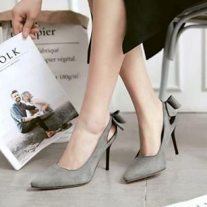 נעלולי פלא נעלי עקב New Womens Stiletto High Heels Hollow Pumps Bowknot Slip On Party Shoes US3-12.5