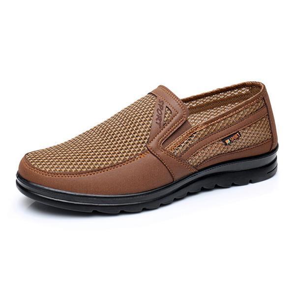 נעלולי פלא נעלי גברים Men Hollow Out Soft Sole Breathable Flats