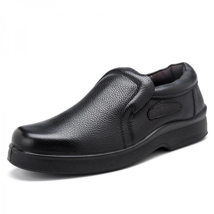 נעלולי פלא נעלי גברים Men Casual Soft Genuine Leather Slip On Oxfords Leather Business Shoes