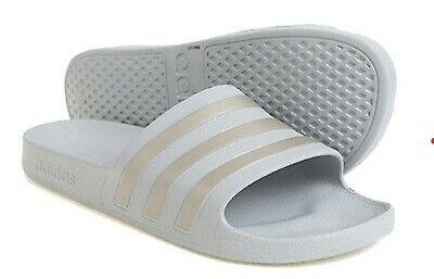 נעלולי פלא נעלי בית Adidas Men Adilette Aqua Slipper Gray Shoes Slide Flip-Flops  Sandales F35531