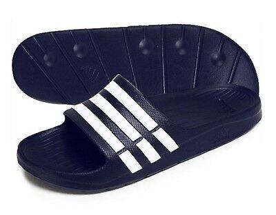 נעלולי פלא נעלי בית Adidas Men Duramo Slipper Training Shoes Navy White Beach Slide Sandale G15892