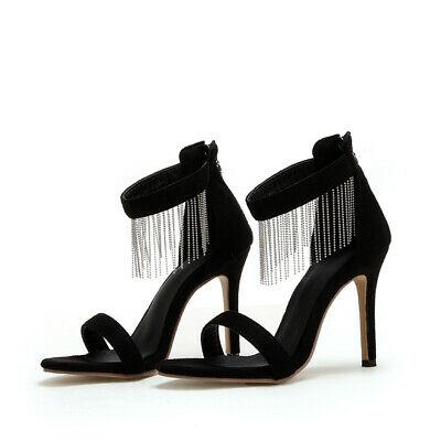 נעלולי פלא נעלי בית וסנדלים Cocktail Pumps Womens Sandals High Heels Shoes Zip Open Toe Summer Party
